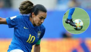 Você viu a chuteira da Marta?