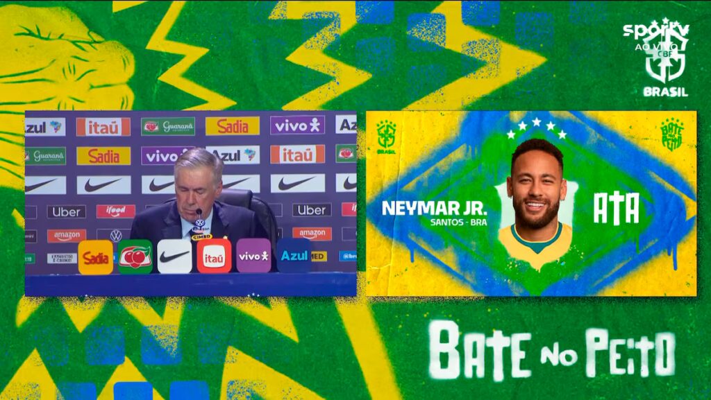 Neymar + 25: os convocados da Seleção de Ancelotti que vão em busca do Hexa na Copa!